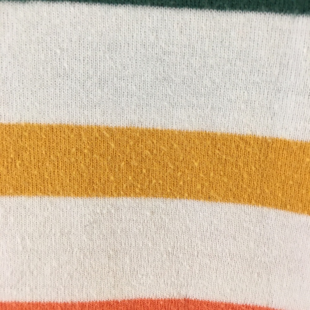 Brandy Melville Short Sleeve Striped T-Shirt 100% Cotton Casual Stretch Relaxed - Picture 4 of 6